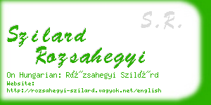 szilard rozsahegyi business card